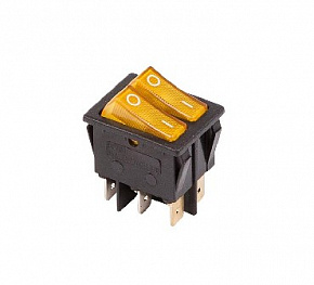 REXANT (36-2413) выключатель клавишный (RWB-511, SC-797) желтый (50) Выключатель клавишный