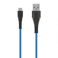 SMARTBUY (iK-10n-2 blue) USB - micro USB, "карбон"- 1.0 м, , синий Кабель