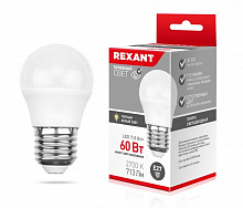 REXANT (604-034) (GL) 7,5 ВТ E27 713 ЛМ 2700 K Лампа светодиодная