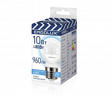 ERGOLUX (14546) LED-G45-10W-E27-4K Лампочка светодиодная