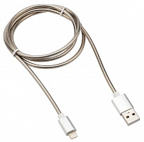 REXANT (18-7057) Кабель REXANT USB-Lightning 2 A, 1 м, матовая сталь Дата-кабель