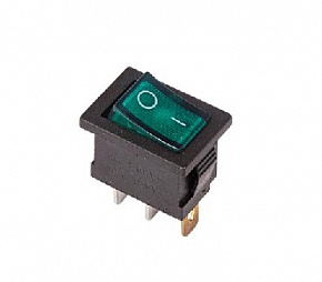 REXANT (36-2153) выключатель клавишный (RWB-206, SC-768) зеленый (100) Выключатель-кнопка