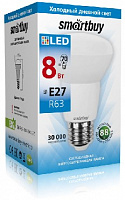 SMARTBUY (SBL-R63-08-60K-E27) 8W/6000/E27 Светодиодная (LED) Лампа