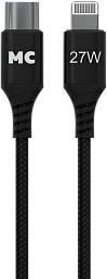 MORE CHOICE (4620202554130) K69ia USB 3.0A PD 27W для Lightning ng 8-pin Type-C - 1м , черный Кабель