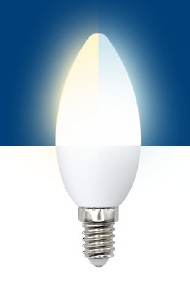 UNIEL (UL-00001570) LED-C37-6W/WW+NW/E14/FR PLB01WH Лампа светодиодная
