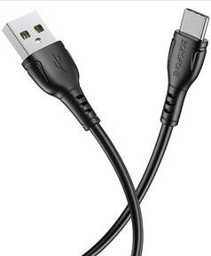 BOROFONE (6941991115431) BX113 USB 3A для Type-C , 1,0 m , черный Кабель
