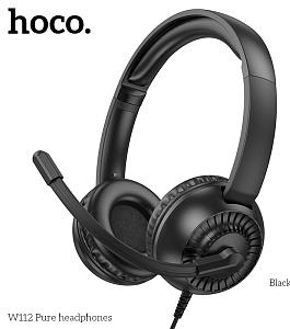 HOCO (6942007645041) W112 , черный Наушники