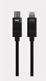 MORE CHOICE (4620202554178) K69ia 2м USB 3.0A PD 27W для Lightning ng 8-pin Type-C - 2м , черный Кабель