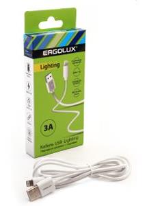 ERGOLUX (15097) ELX-CDC03-C01 USB-Lightning 1,2м белый Кабель