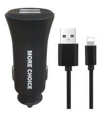 MORE CHOICE (4627151192109) AC23i 2USB 2.4A для 8-pin Black АЗУ