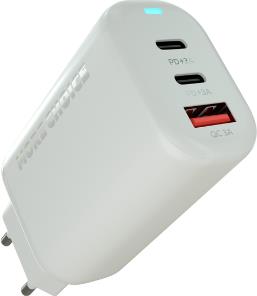 MORE CHOICE (4610196409639) NC79 1USB+2Type-C 3.0A PD 65W быстрая зарядка White СЗУ MORE CHOICE (4610196409639) NC79 1USB+2Type-C 3.0A PD 65W быстрая 