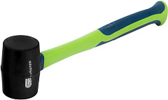 СИБРТЕХ Киянка резиновая, 450 г, черная резина, фибергласовая рукоятка 11164