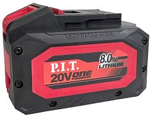 P.I.T. Аккумулятор OnePower PH20-8.0 (20В, 8Ач, Li-Ion, индикация заряда, плата) Аккумулятор P.I.T. Аккумулятор OnePower PH20-8.0 (20В, 8Ач, Li-Ion, и
