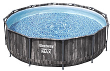 BESTWAY Бассейн каркасный Steel Pro, 427 х 107 см, фильтр-насос, лестница, тент, 5614Z Бассейн каркасный BESTWAY Бассейн каркасный Steel Pro, 427 х 10