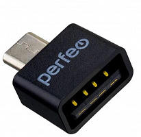 PERFEO (PF_B4995) adapter USB на micro USB c OTG (PF-VI-O010 Black) чёрный Адаптер