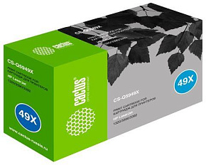 CACTUS Картридж лазерный CS-Q5949X Q5949X черный (6000стр.) для HP LJ 1320/3390/3392 Картридж лазерный