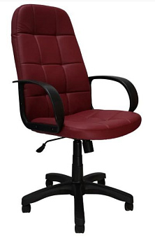 ЯрКресло Кресло Кр45 ТГ ПЛАСТ ЭКО8 (экокожа бордо) Кресло компьютерное