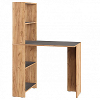 МЕБЕЛЬ-КОМПЛЕКС ЛАЙТ Стол-стеллаж рабочий Дуб золотой крафт/Серый шифер Модульная мебель