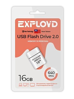 EXPLOYD EX-16GB-640-White USB флэш-накопитель