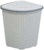 VIOLET Ротанг 60л угловая (белый) 235006 Корзина для белья