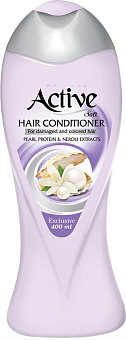 ACTIVE Кондиционер для поврежденных и окрашенных волос "Экстракты жемчуга и цветов апельсина", с жемчужным протеином, 400 мл (512002002) Кондиционер д