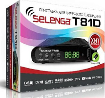SELENGA T81D DVB-T2/C/WiFi/MEGOGO/IPTV/Dolby Digital, дисплей ВВ3266 Ресивер цифровой