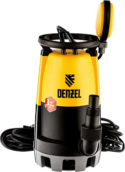 DENZEL DP-900S, 900 Вт, напор 9 м, 18000 л/ч 97269 Дренажный насос