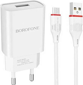 BOROFONE (6931474700735) для micro USB BA20Am White СЗУ