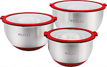 KELLI KL-233 Красный Набор мисок