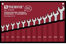 THORVIK W1S12TB Набор ключей гаечных рожковых серии ARC в сумке, 6-32 мм, 12 предметов Набор ключей