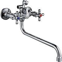 GOTA ROCIO 095711-GOTA Barcelona Смеситель д/ванны с 2-мя рукоятками с изливом S-30см. перекл.душа Смеситель для ванны GOTA ROCIO 095711-GOTA Barcelon