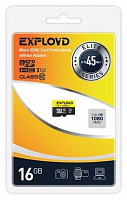 EXPLOYD 16GB microSDHC Class 10 UHS-1 Elite [EX016GCSDHC10UHS-1-ElU1 w] Карта памяти