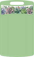 IDILAND Bergamo Botanica прямоугольная 335x220x4мм с декором (зеленый) 222132518/08 Доска разделочная
