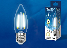 UNIEL (UL-00005188) LED-C35-9W/4000K/E27/CL/DIM GLA01TR Светодиодная лампа