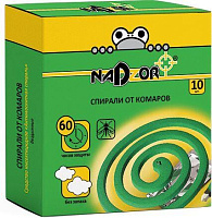 NADZOR Спирали от комаров зеленые (10 шт) Спираль от комаров NADZOR Спирали от комаров зеленые (10 шт)
