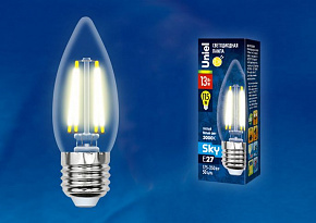 UNIEL (UL-00005901) LED-C35-13W/3000K/E27/CL PLS02WH Лампочки светодиодные