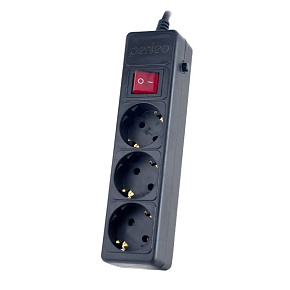 PERFEO (PF_A4664) "POWER+" - 3 роз - 1,8м - черный Сетевой фильтр