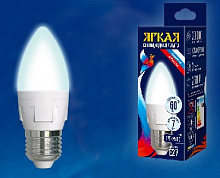 UNIEL (UL-00002412) LED-C37 7W/NW/E27 свеча Белый свет