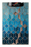 САНАКС 00840 Коврик дизайнерский, голубые КУБЫ одинарный 550 х 900 мм Коврик для ванны/туалета