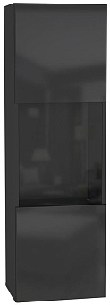 НК-МЕБЕЛЬ POINT ТИП-22 шкаф навесной Чёрный/Чёрный глянец 71774441 (1 кор.) Шкаф навесной