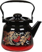 СИБИРСКИЕ ТОВАРЫ С2716.38 ,С2716.8 эмал 3,5л с рис Красно-Черный Чайник