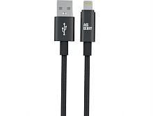 AKSBERRY (6900295510014) X163 Nylon silk USB-A – Lightning, черный Кабель
