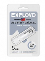 EXPLOYD EX-8GB-620-White USB флэш-накопитель