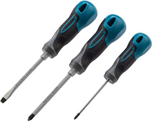 GROSS Набор отверток комбинированный 3 шт, S2, трехкомпонентная рукоятка Набор отверток