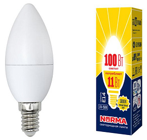 VOLPE (UL-00003812) LED-C37-11W/WW/E14/FR/NR картон ЭЛЕКТРИКА