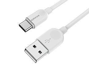 BOROFONE (6957531089995) BX14 USB-Type-C 3A 1.0m - белый Кабель Type-C