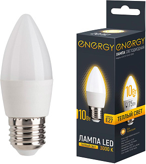 ENERGY LED С37-10-E27-3000 (109301) Лампа светодиодная