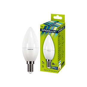 ERGOLUX (12874) LED-C35-7W-E14-6K Лампа