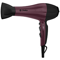 DELTA DL-0937 black\bordo Фен