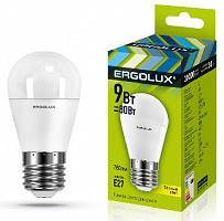 ERGOLUX (13176) LED-G45-9W-E27-3K Лампочка светодиодная